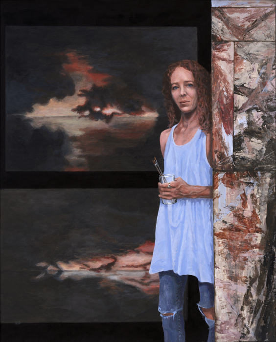 Len Swec, "The Painter", acrylic, $2,500, 20x16"