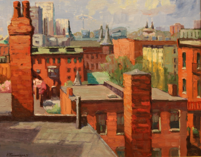 Susan Termyn, "Roof Top View, Spring", oil, $2,400, 16x20"