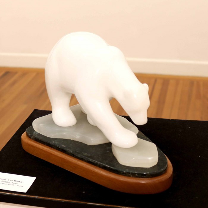 Susan Van Winkle, "Melting Away", alabaster, onyx, marble, $6,000