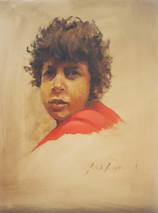 Jack Broderick, "Muhammad", oil, $2,400, 16x12"