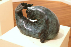 Serena Bates, "Up Dog", bronze, $5,800, 12x10x1"