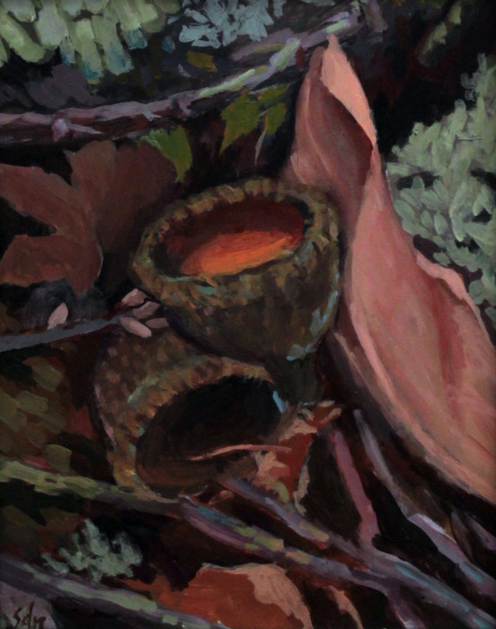 Nebel, Sara Drought, Faery Bowls, Oil, $525, 8x10"