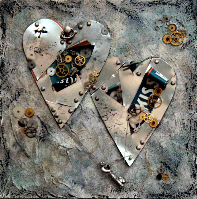 Carol, Dunn, Timeless Love, Assemblage, $275, 8x8"