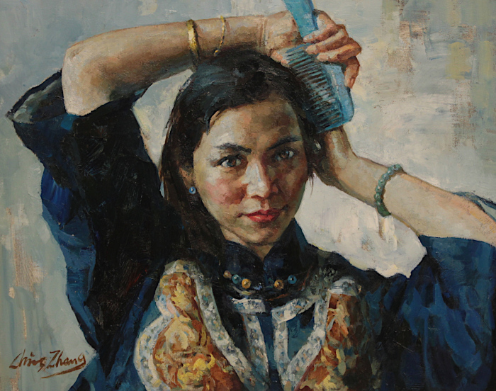 Zhang, Christopher, Morning Makeup, Oil, $6900, 24x30"