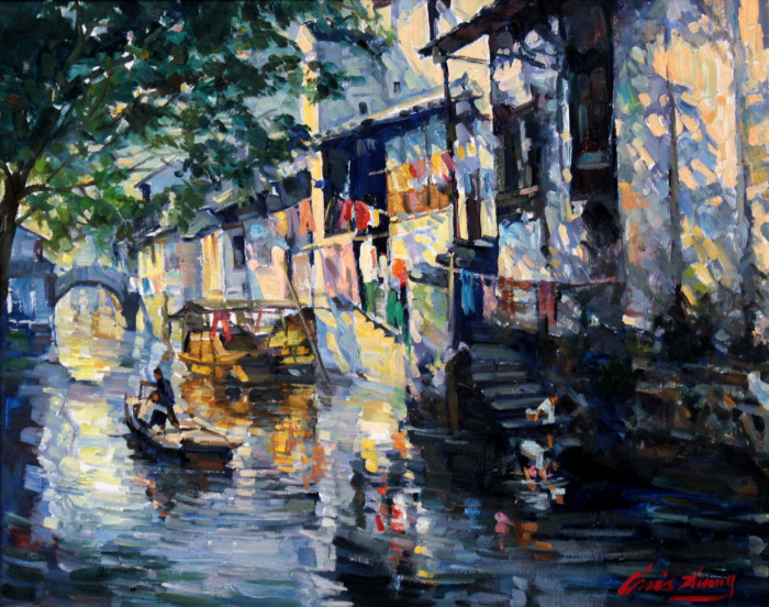 Zhang, Christopher, Spring in Suzhou, Oil, $5900, 24x30"
