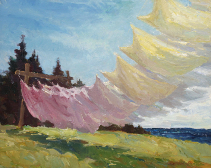 Daskam, Rick, Trailing Yew Laundry, Oil, $4500, 24x30"