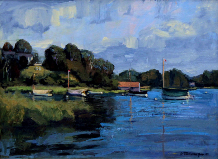 Termyn, Susan, Cats on the Cove, Oil on Linen, $1800, 12x16"