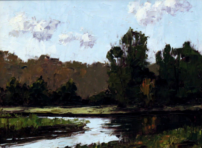 Park, Howard, Tidal Reflections, Oil on Panel, $900, 9x12"