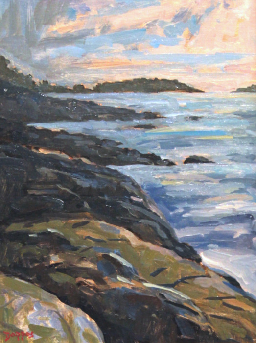 Dorros, Ken, Maine Coast, Oil, $650, 12x9"