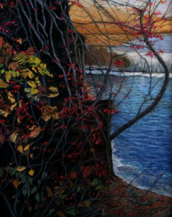 Martell, Donna, Bittersweet from Flower Bridge, Pastel, $1500, 12x9"