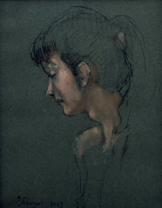 Schwager, Matthew, Head Study, Pastel, $850, 18x21"