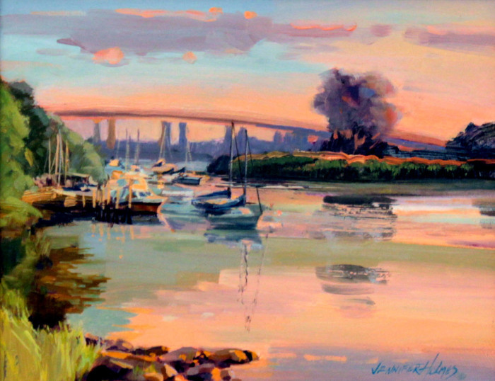 Holmes, Jennifer, Pilgrims Landing View at Sunset, Oil, $900, 8x10"