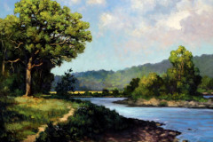 Bartlett, Harley, On the River Bank, Oil, $4500, 16x20"