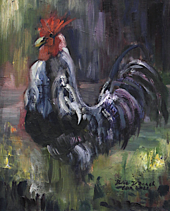 D'Oench-Dodie-Stout-Rooster-oil-300-12x9