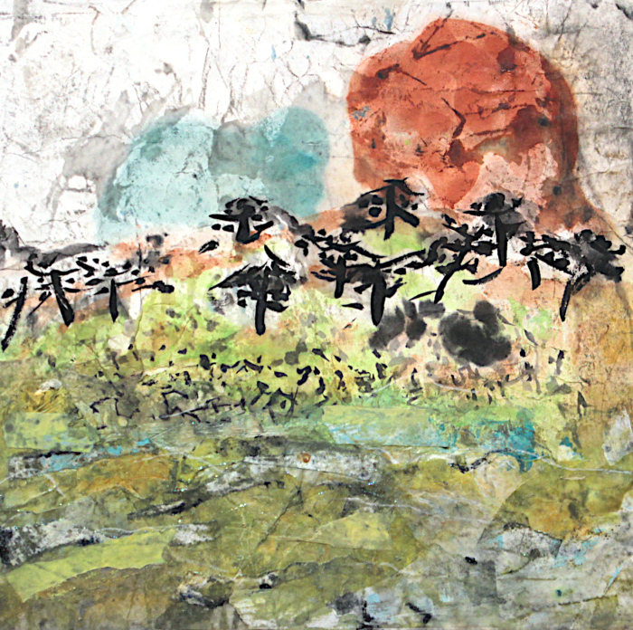 Mansell-Catherine-Colors-of-the-Morning-encaustic-ink-375-12x12