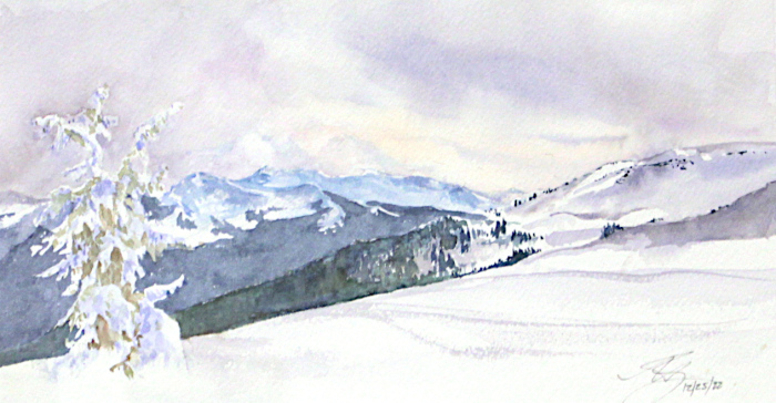 Brown-Margarette-Christmas-Day-in-Colorado-wc-250-13x19