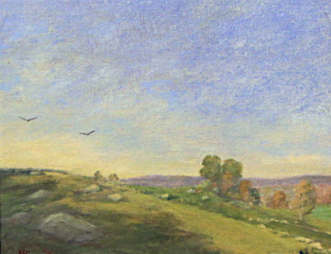 Green-Michael-Evening-Flight-from-Louis-Farm-acrylic-300-10x8