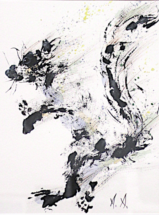 Anisimov-Alex-Jump-Squirrel-acrylic-wc-185-19x23