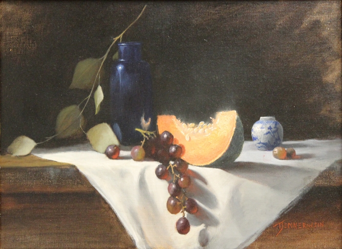 Jennerwein Verre De Cobalt et Fruits