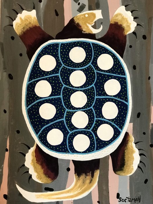 Soctomah-II-James.Ewikuwossit-sanku-psonhuse-MOTHER-TURTLE-OF-THE-THIRTEEN-MOONS-Signed-Original-Acrylic