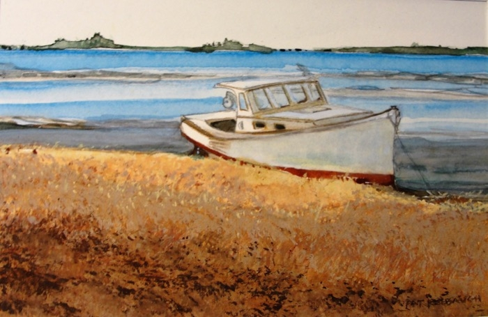 Kelbaugh Autumn Tide, Maine watercolor