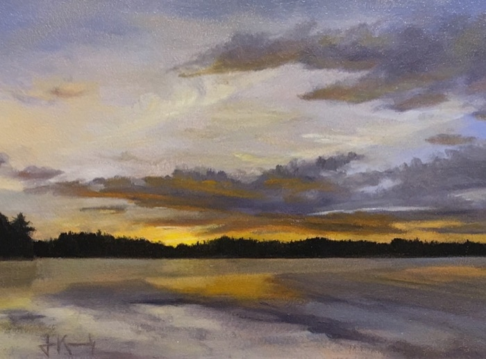 Kennedy Sunset Weber Pond oil