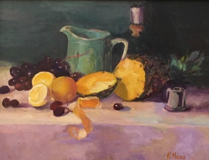 Mann Still Life with Pineapple oil