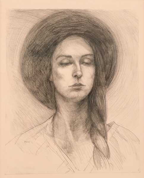 Mellot A Young Woman graphite