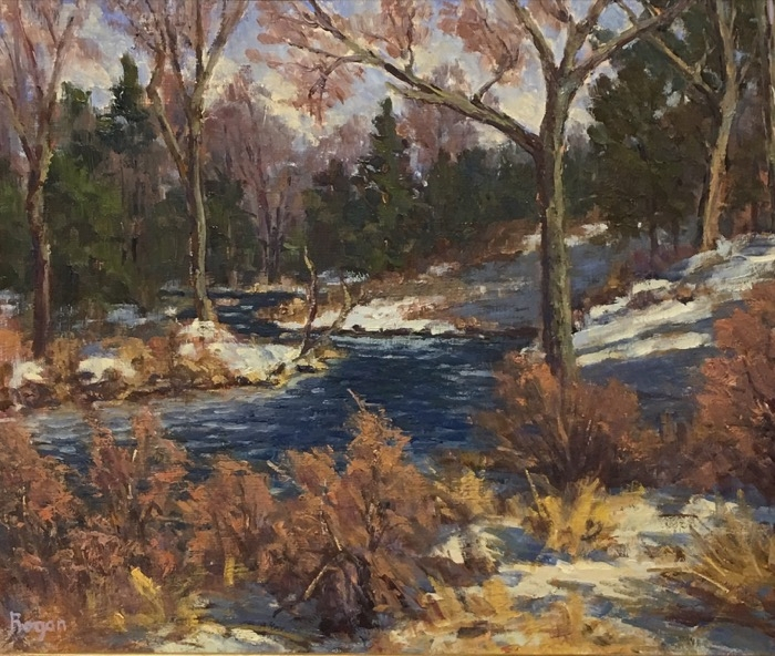 Rogan Late March River Scene oil