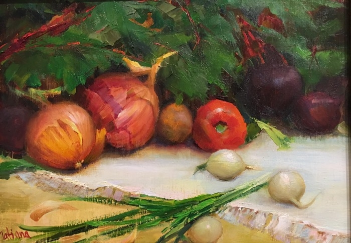 Yanovskaya Sink Still Life with Onions oil