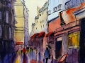 James Rainy Night in Paris watercolor