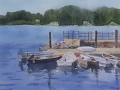 Kaiser At the Dock, Port Clyde watercolor