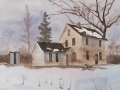Kaiser House on Bushy Hill watercolor