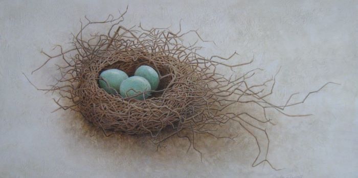 Dewell_Paula_Robins-Nest_acrylic_14.5x28.5_1500