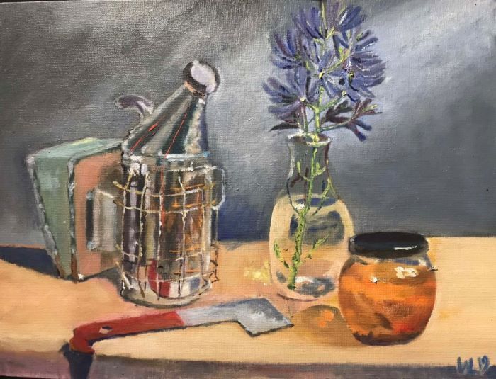 Liepolt_Werner_BeekeepersBench_oil_12x16_250