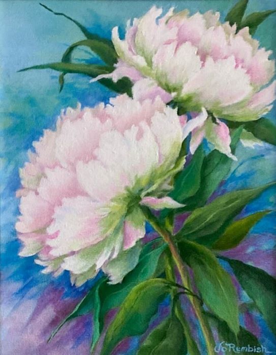 Rembish_Jo_Peonies-On-Blue_acrylic_11x14_385