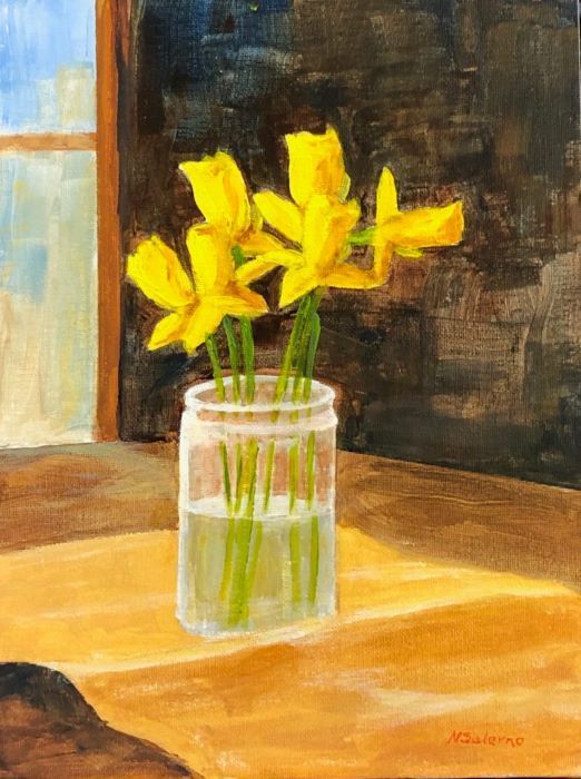 Salerno_Nick_HalfaDozenDaffodils_acrylic_9x12_235