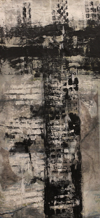Catherine Mansell, "Underground", ink, wax, oil, $300