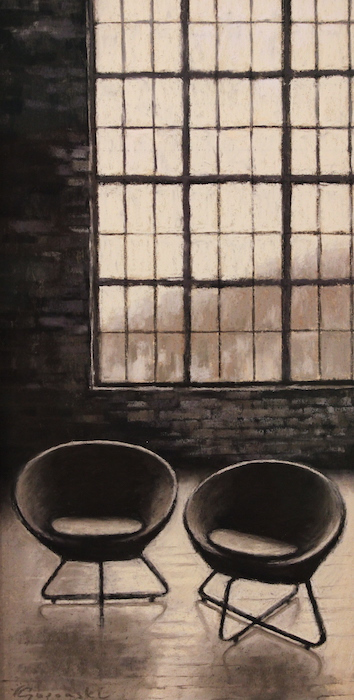 Karen Suponski, "Two for Company", pastel, $675