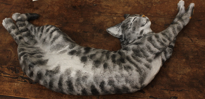 Susan Van Winkle, "Belly Rub", cast stone, $485