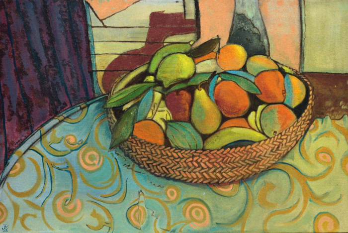 Butcher, Jill Adele, "Still Life with Fruit", Acrylic, $2000