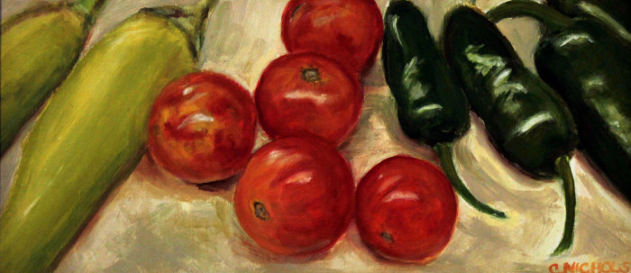 Nichols, Clare, "Inspiration For Dinner", Oil, $500