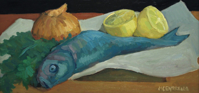 Centrella, Michael, "Onion,Scrod,Lemons & Parsley", Oil, $625