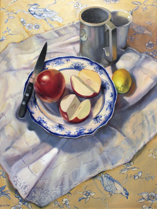 Scoble, Kimberley, "Blue Plate Special", Oil, $1500