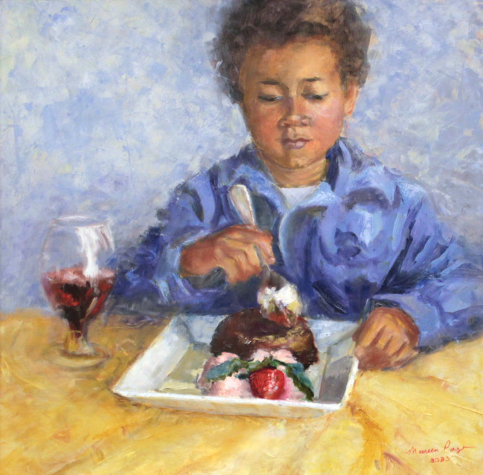 Page, Maureen , "Roland's Just Desserts", Oil, $500