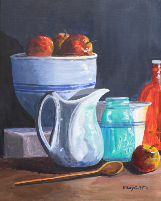 Griffin, Hilary, "Bowl of Apples", Acrylic, $4725