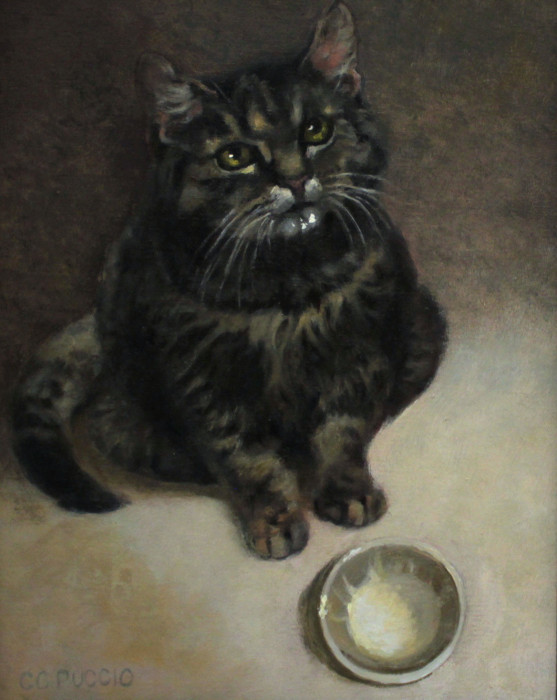 Puccio, Catherine, "The Cat & The Cream", Oil, $850