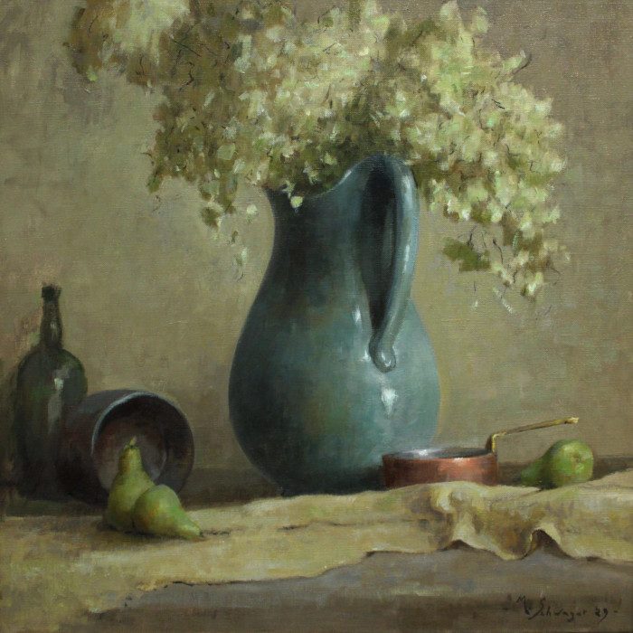 Schwager, Mathew F., "The Teal Pitcher", Oil, $2400