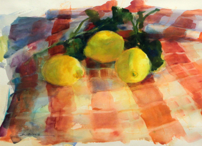 Shane, Shauna, "Three Lemons", Watercolor, $700