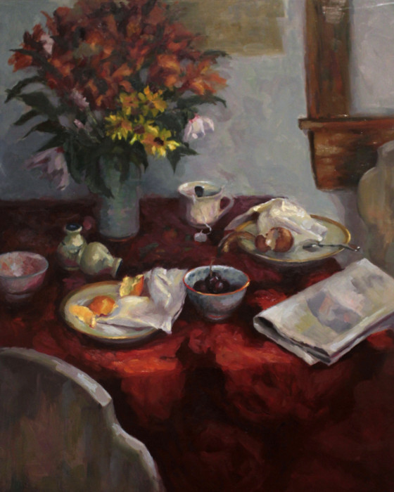 Petricone, Patrice, "Colazione a Venzia", Oil, $1800